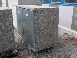 Müllbox / Müllschrank aus Beton 120l 2-Fach 