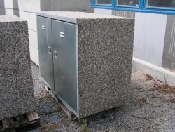 Müllbox / Müllschrank aus Beton 240l 2-Fach 